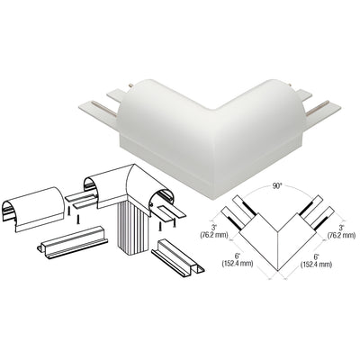 CRL Sky White 300 Series Top Cap 90º Corner