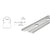 CRL Silver Metallic Pre-Punched 241" Top Rail Infill for Pickets