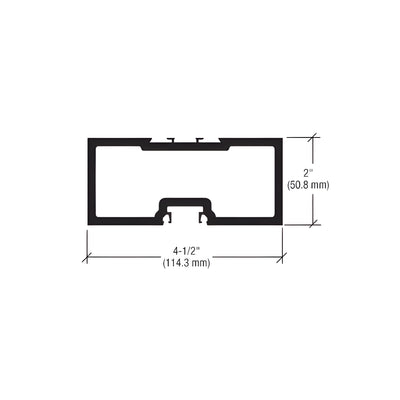CRL-U.S. Aluminum Bronze Anodized Durafront Door Header, 2" x 4-1/2" - 21'-4"