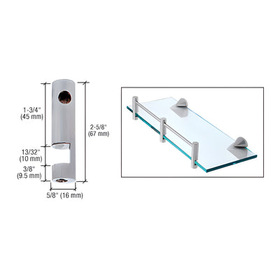 CRL Brushed Nickel Right Hand Rod Support