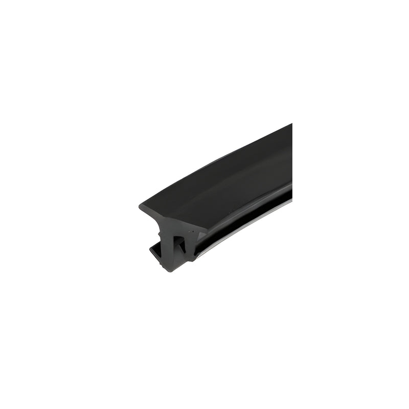 A close-up view shows the black vinyl glazing gasket profile designed for 1/2 inch glass installations.