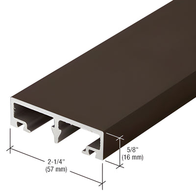 CRL-U.S. Aluminum Vertical Face Cap, Dark Bronze/Black Anodized Class 1 - 24'-2"