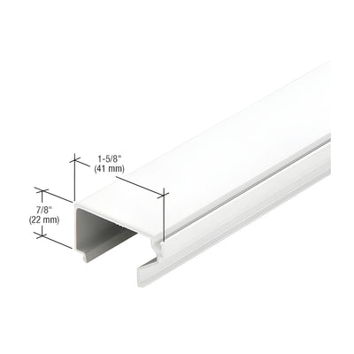 CRL-U.S. Aluminum Horizontal Glass Stop for 4" Mullions, White KYNAR® Paint - 24'-2"