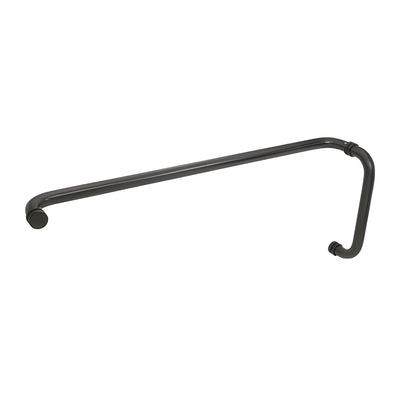 CRL Dark Bronze 10" x 28" Back-to-Back Straight Combination Push and Pull Handle Set