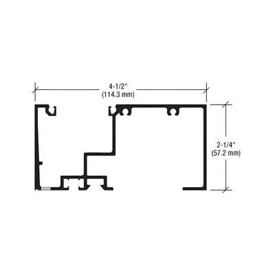 CRL-U.S. Aluminum Clear Anodized Sill for 4-1/2" System - 24'-2"