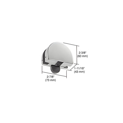 CRL Brushed Stainless PTH Series Top Transom Door Stop Patch Fitting
