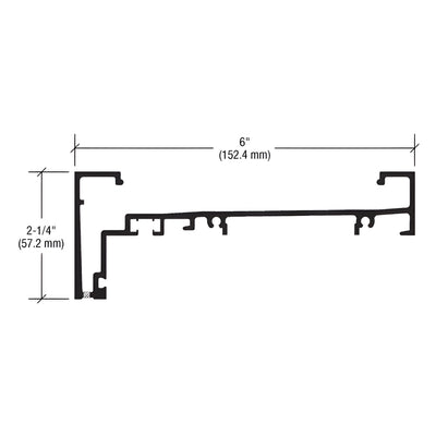 CRL-U.S. Aluminum Header for 6" System, Custom Paint- 24'-2"