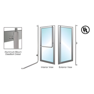 CRL-Blumcraft® Brushed Stainless Right Hand Reverse Aluminum Door Mount Cylinder/Thumbturn "F" Deadbolt Handle
