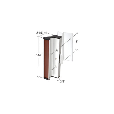 CRL Aluminum Clamp - Style Surface Mount Handle 3" Screw Holes for International Doors