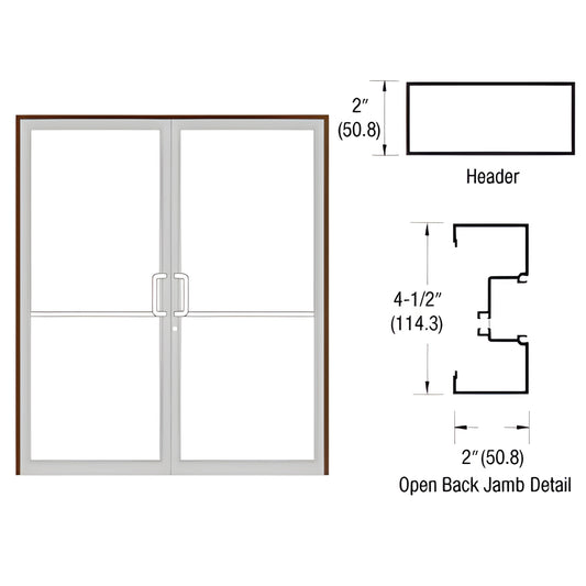 CRL-U.S. Aluminum IT451 Offset Pivot Up/Over Door Frame Custom Bronze