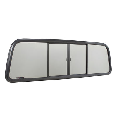 CRL OEM Replacement Duo-Vent Four Panel Slider With Dark Gray Glass for 1973-1996 Ford F-Series