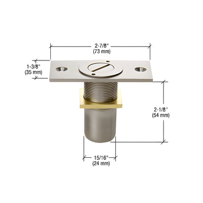 CRL Brushed Nickel Dust Proof Keeper Locking Option