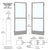 CRL-U.S. Aluminum Clear Anodized Custom Pair 72" x 84" Series 250 Narrow Stile Butt Hinge Entrance Door