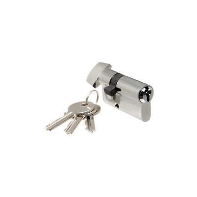 CRL Brushed Stainless Keyed Cylinder Lock with Thumbturn