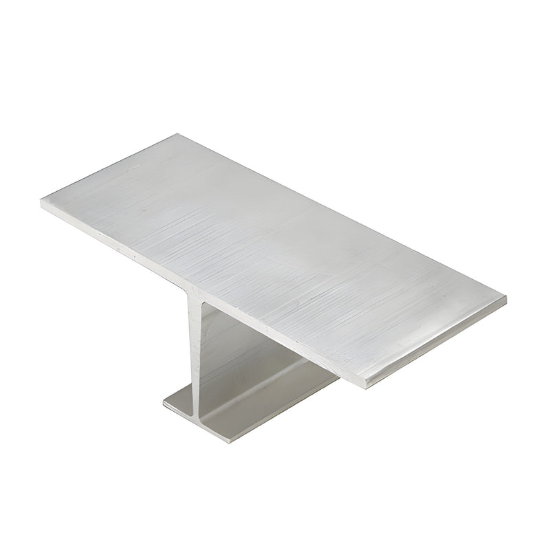 A mill finish aluminum T-shaped anchor designed for use with TW410 structural silicone vertical mullions.