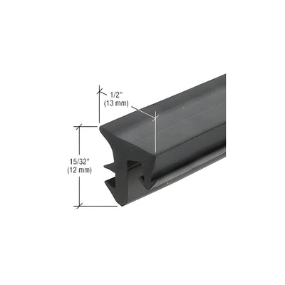 CRL-U.S. Aluminum Black 1/2" EPDM Universal Storefront Gasket - 500'