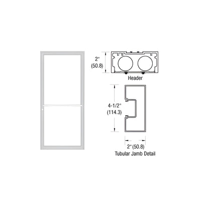 CRL-U.S. Aluminum Clear Anodized Class 1 451 Series Blank Up/Over Single Door Frame
