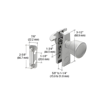 CRL Aluminum Screen and Storm Door Tulip Knob Latch with 1-3/4" Screw Holes