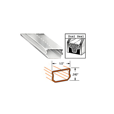 CRL Clear Anodized Low-Profile 1/2" Wide Dual Seal Aluminum Spacer