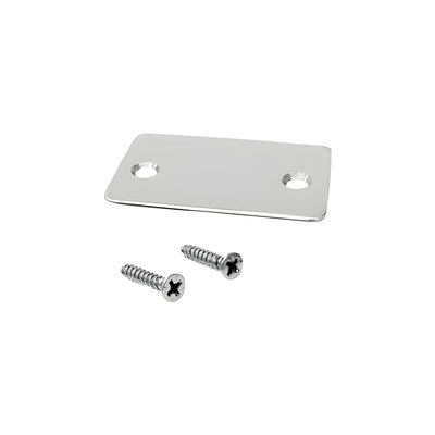 CRL Polished Stainless End Cap with Screws for Shallow U-Channel