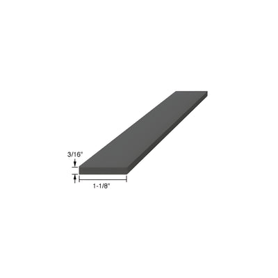 CRL 3/16" x 1-1/8" x 4" EPDM Rubber Setting Blocks