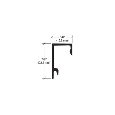 CRL-U.S. Aluminum Clear Anodized Sash Face Stop for 1/4" Glazing - 24'-2"