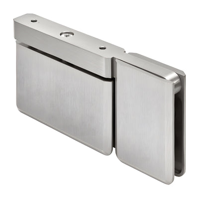 CRL Brushed Nickel Top or Bottom Mount Senior Prima Pivot Hinge with Attached U-Clamp