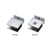 CRL Polished Chrome Thru-Glass Square Cornered Shelf Clamp