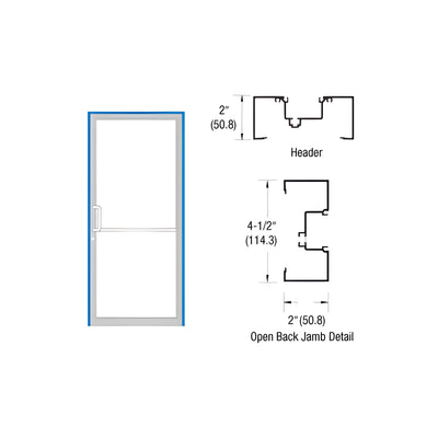 CRL-U.S. Aluminum Custom KYNAR® Paint and Custom Size Series IT451 Open Back Offset Pivot Up and Over Frame Complete (1F)
