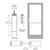 CRL-U.S. Aluminum Clear Anodized 400 Series Medium Stile Active Leaf of Pair 3'0 x 7'0 Offset Hung with Geared Hinged Complete Door/Std. MS Lock, 7-1/2" Std. Bottom Rail