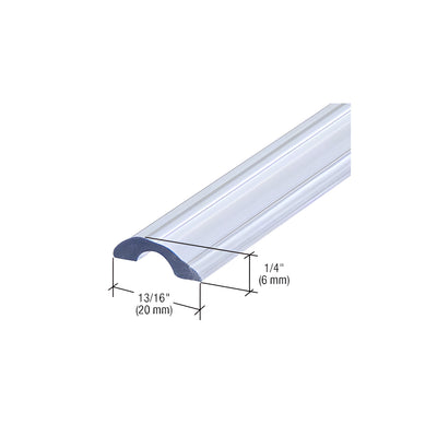 CRL Clear Frameless Shower Door Half-Round Threshold
