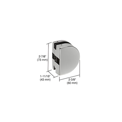 CRL Brushed Stainless PTH Series Glass Mounted Patch Lock Keeper