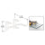 CRL White - Aluminum Shelf Bracket for 3/8" to 1/2" Glass