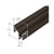 CRL-U.S. Aluminum 90 Degree Structural Silicone Inside Corner Adaptor, Bronze Black Anodized - 24'-2"