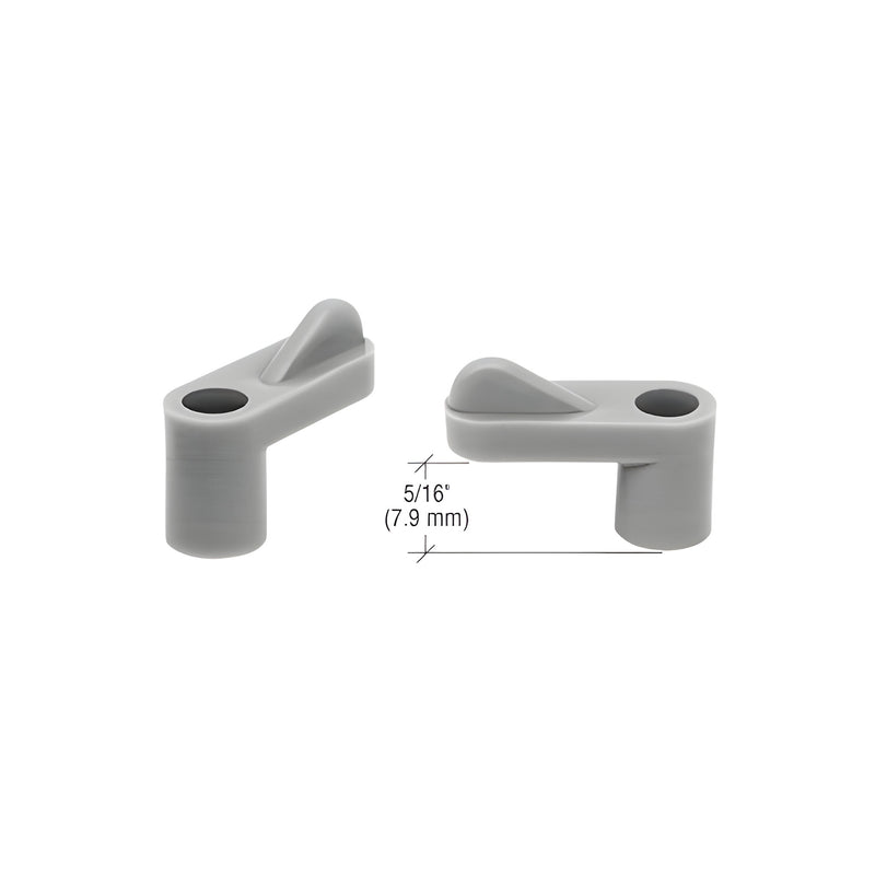 Two gray plastic window screen wing clips are shown with a 5/16 inch measurement indicator.