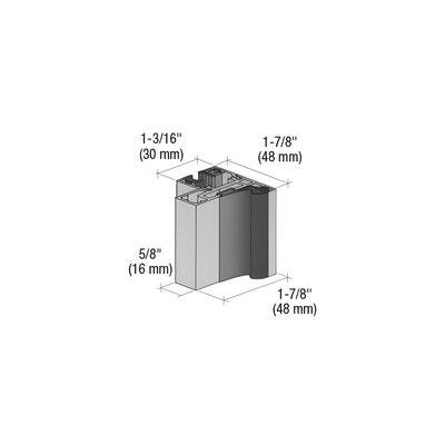 CRL Fallbrook Matte Black 1.1m Door Frame Profile Glass-to-Glass