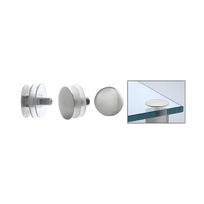 CRL 316 Polished Stainless Low Profile Standoff Cap Assembly for 2" Standoff Bases