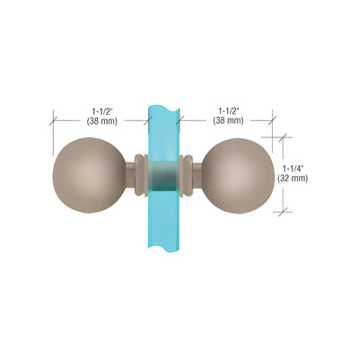 CRL Brushed Nickel Ball Style Back-to-Back Knobs