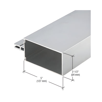 CRL-U.S. Aluminum 5" Vertical/Horizontal Mullion for 1" Glazing, Clear Anodized Class 1 - 24'-2"