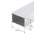 CRL-U.S. Aluminum 4" Silicone Glazed Vertical Mullion 24'2" White KYNAR