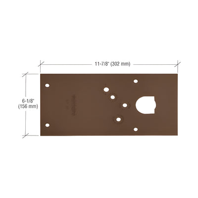 Rixson® Dark Bronze 28 Series Center-Hung Right Hand Floor Mounted Door Closer Cover Plate