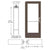 CRL-U.S. Aluminum Bronze Black Anodized 550 Series Wide Stile (LHR) HLSO Single 3'0 x 7'0 Offset Hung with Pivots for Surf Mount Closer Complete Door Std. Lock and 9-1/2" Bottom Rail