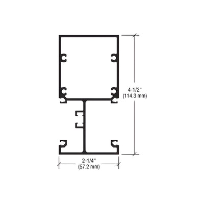 CRL-U.S. Aluminum Vertical Mullion 2-1/4" x 4-1/2", Custom Paint - 24'-2"