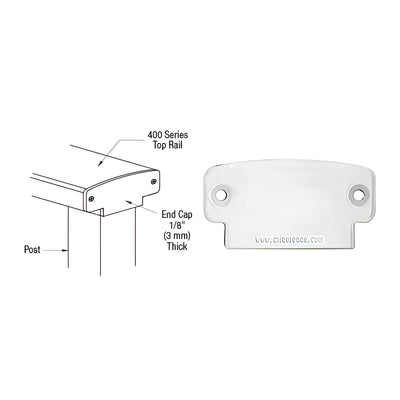 CRL Silver Metallic 400 Series Decorative End Cap