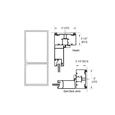 CRL-U.S. Aluminum IG500 Series White KYNAR® Paint Custom Up/Over Butt Hinge CVR Door Frame