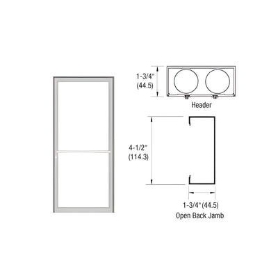 CRL-U.S. Aluminum Custom Sized Clear Anodized Series 450 Up and Over Single Door Frame