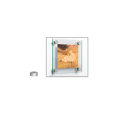 CRL 316 Brushed Stainless 1/2" Diameter by 1/4" Long Standoff Base