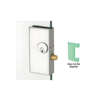 CRL Satin Anodized 2-3/4" x 5-5/8" Deadthrow Low Profile Center Lock