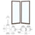 CRL-U.S. Aluminum Custom Size Bronze Black Anodized Blank Pair 250 Narrow Center Stile Entrance Doors - No Prep