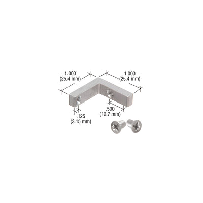 CRL Lower Frame Corner and Screws for Fixed Glass Frame